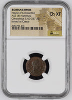 Constantius II AE3 BI Nummus AD 337-361 NGC Ch XF Ancient Roman Coin
