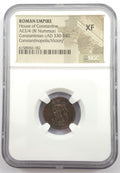 Constantinopolis Victory Bronze Nummus c. AD 330-340 NGC XF Roman Coin