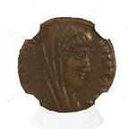 Constantine I Memorial (AD 337–340) Roman Empire AE4 Manus Dei NGC VF representative stock photograph 3