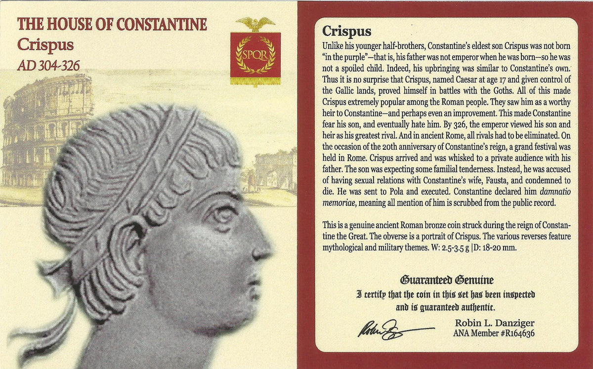 Crispus BI Nummus AD 316-326 NGC Ch XF Ancient Roman Coin — image 2