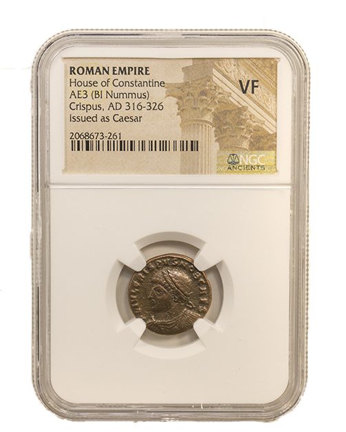 Crispus BI Nummus AD 316-326 NGC VF Ancient Roman Coin — image 4