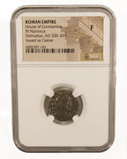 Delmatius BI Nummus AD 335-337 NGC F Ancient Roman Coin — image 4