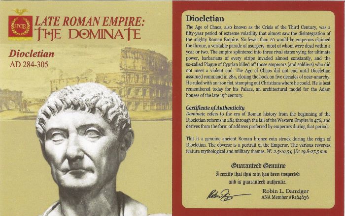 Diocletian BI Nummus AD 284-305 NGC CH-VF Ancient Roman Coin — image 2