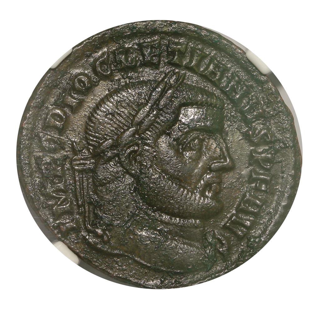 Diocletian (AD 284–305) Roman Empire AE1 Nummus NGC XF representative stock photograph 3