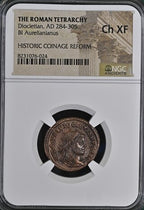 Diocletian Bronze Antoninianus AD 284-305 NGC CH-XF Ancient Roman Coin