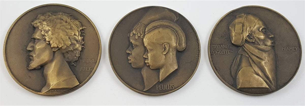Dealer lot of three (3) French medals commemorating various French African