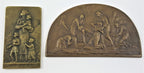 Dealer lot of two (2) odd-shaped plaquettes from WWI.(XF-AU)