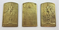 Dealer lot of three (3) rectangular plaques commemorating the Incineradora de