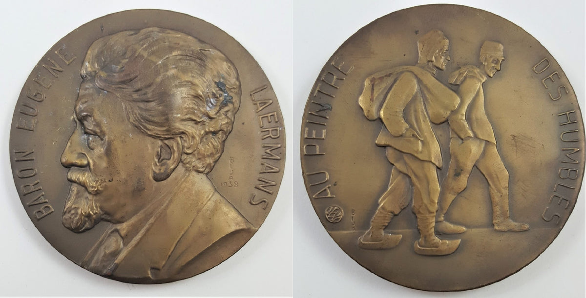 Dealer lot of one (1) medal, minted by France, commemorating Belgian painter
