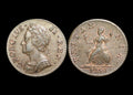 Great Britain, George II (1727-1760), Copper Farthing, 1754, a lot of (1)