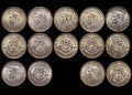 Great Britain, George VI (1936-1952), Silver Threepences 1937(4), 1938(1)