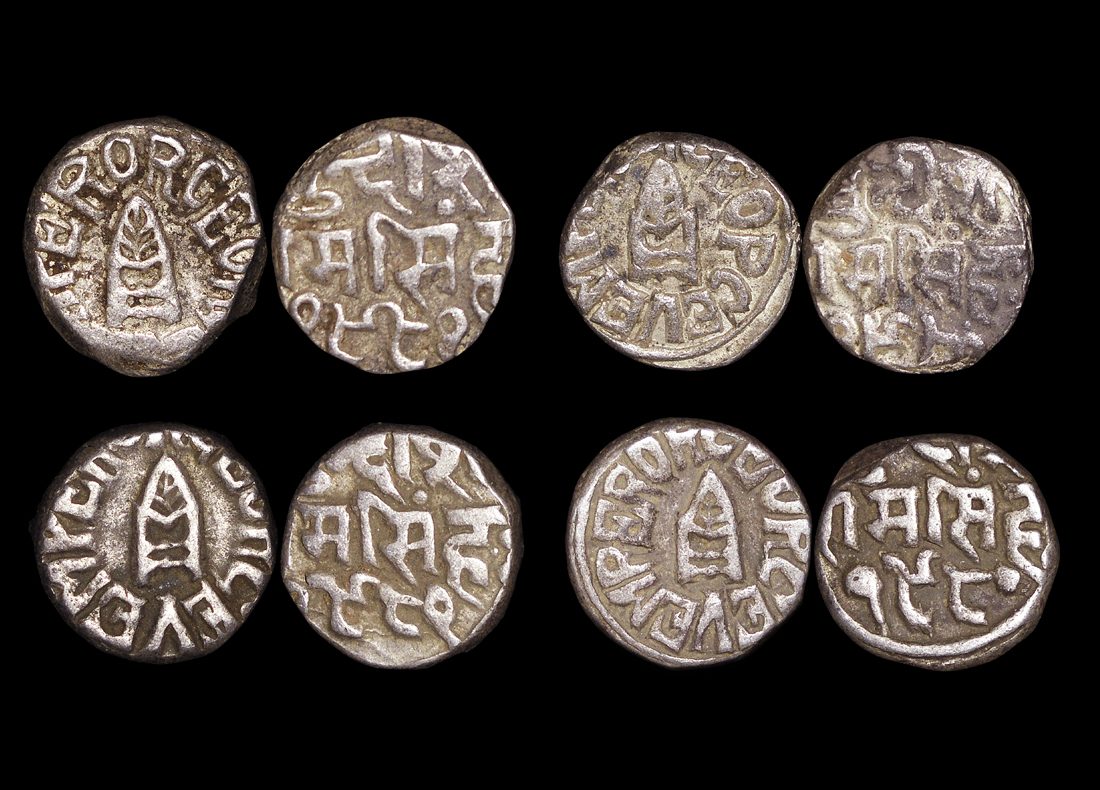 British India, Princely States, Bundi, Silver Rupee, dated 1922-1932 CE, reads