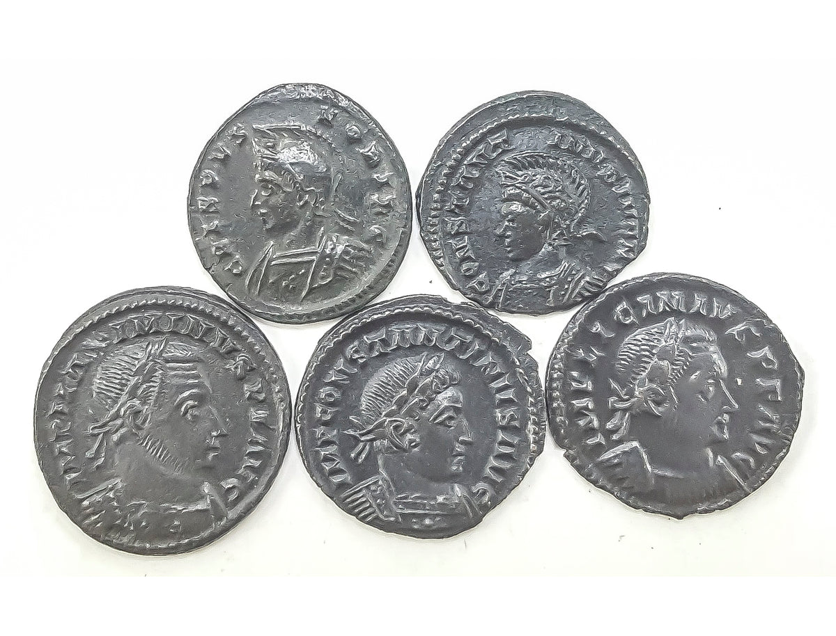 Lot of 5 London Mint Different Rulers, about AU Condition(AU)