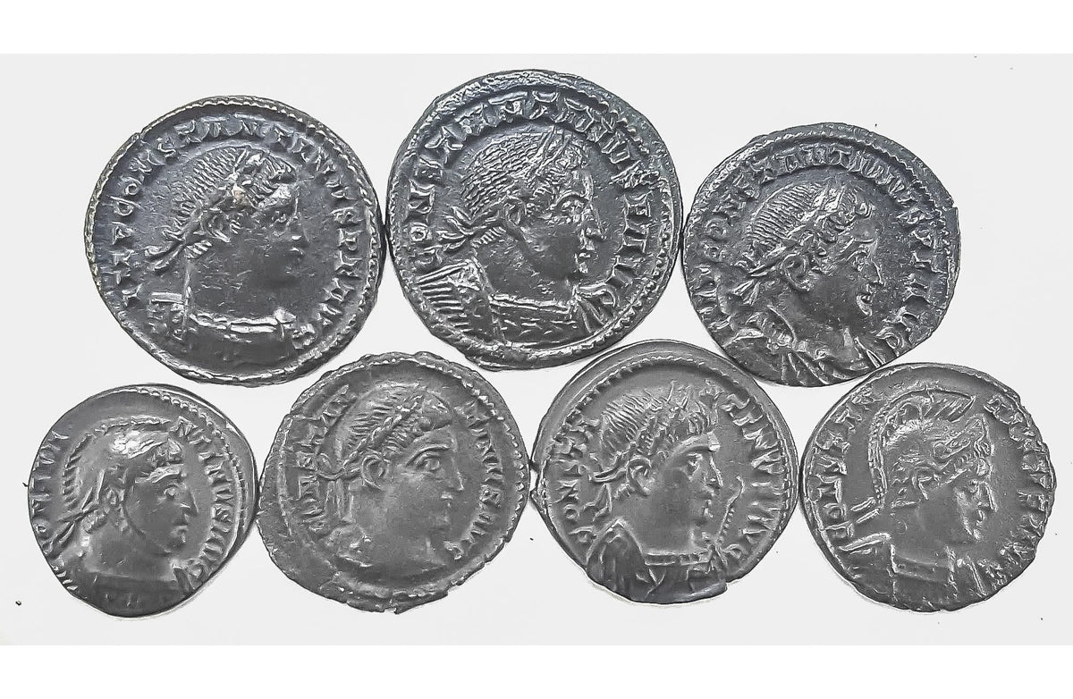 Lot of 7 London Mint Constantine the Great, Near AU(AU)