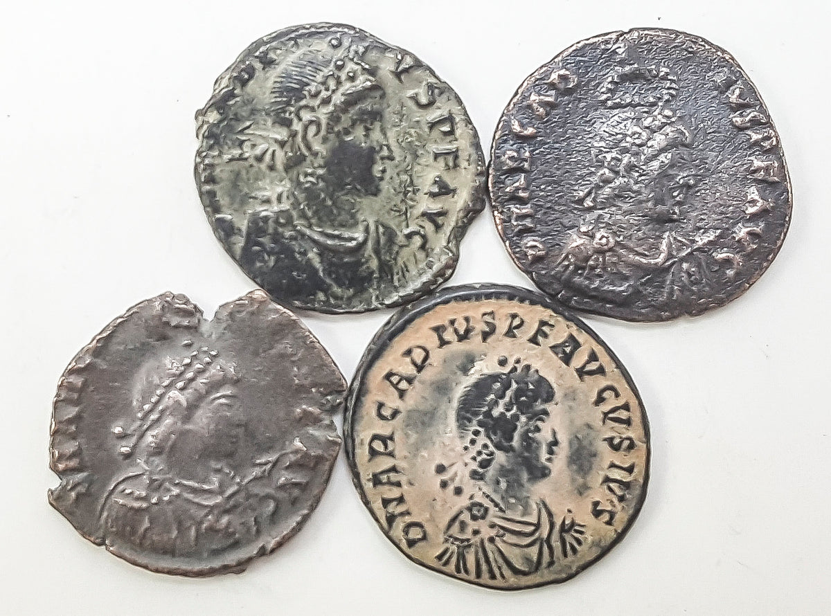 Lot of 4 AE2 Arcadius, About VF Condition(VF)