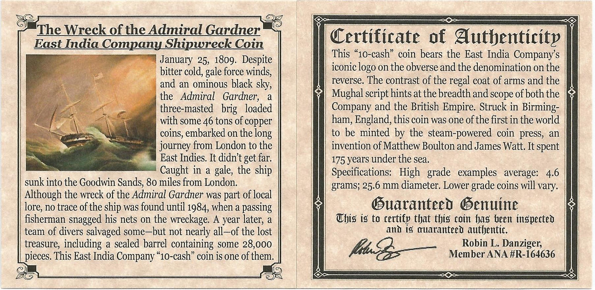 Admiral Gardner Shipwreck Treasure Coin (Mini Album)(HG) - image 3
