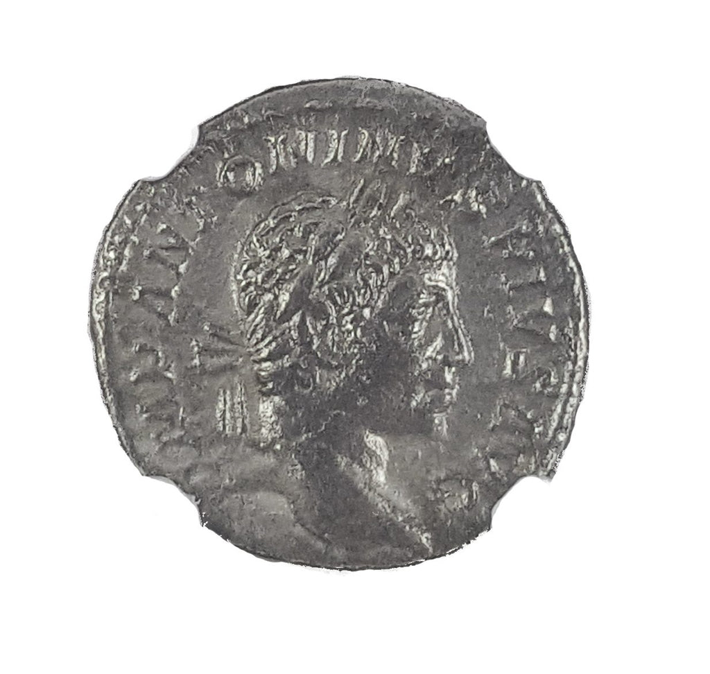 Elagabalus AR Denarius AD 218-222 NGC VF Ancient Roman Coin — image 2
