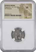Elagabalus AR Denarius AD 218-222 NGC VF Ancient Roman Coin