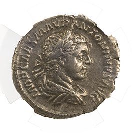 Elagabalus (AD 218–222) Roman Empire AR Denarius NGC XF representative stock photograph 3
