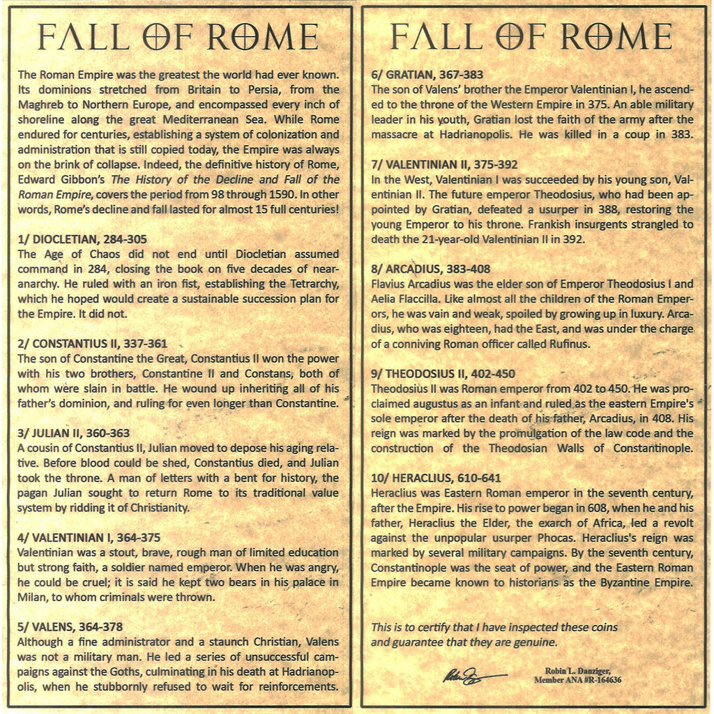 Fall of Rome: 10 Bronze Coin Boxed Collection - image 4