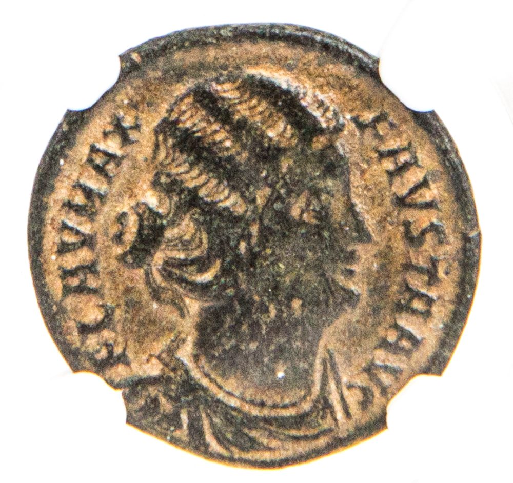 Fausta AE3 BI Nummus AD 324-326 NGC F Ancient Roman Coin — image 2