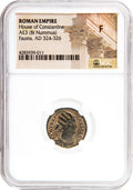 Fausta AE3 BI Nummus AD 324-326 NGC F Ancient Roman Coin