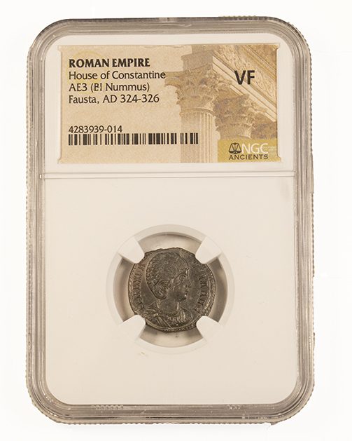 Fausta AE3 BI Nummus AD 324-326 NGC VF Ancient Roman Coin