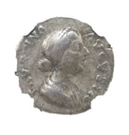 Faustina the Younger Silver Denarius NGC F Ancient Roman Coin — image 2