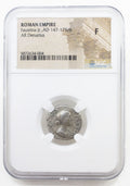 Faustina the Younger Silver Denarius NGC F Ancient Roman Coin