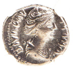 Faustina Sr. (AD 138–140) Roman Empire AR Denarius NGC F representative stock photograph 3