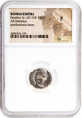 Faustina Sr. (AD 138–140) Roman Empire AR Denarius NGC F representative stock photograph
