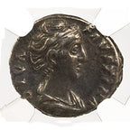 Faustina Sr. AR Denarius AD 138-140/1 NGC VF Ancient Roman Coin — image 2