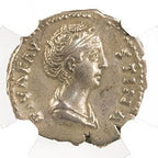 Faustina Sr. AR Denarius AD 138-140/1 NGC XF Ancient Roman Coin — image 2