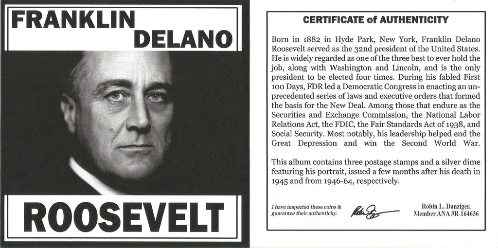 FDR: Franklin D. Roosevelt 4 Piece (One Coin + Three Stamps) (Mini Album) - image 5