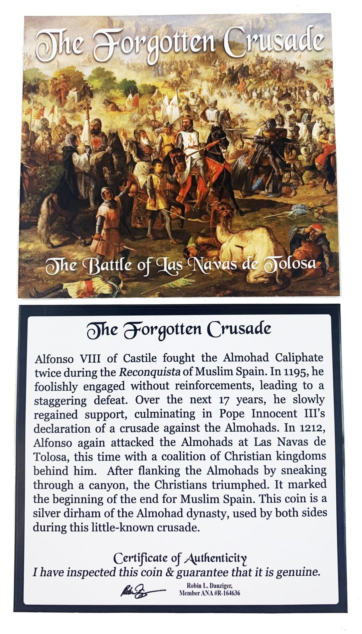 The Forgotten Crusade: The Battle of Las Navas de Tolosa (silver Almohad coin) - image 4