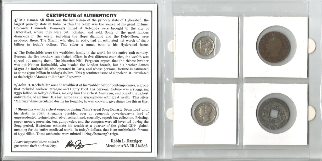Great Fortune: Four of the Richest Men of All Time Four Coin (Mini Album) - image 4