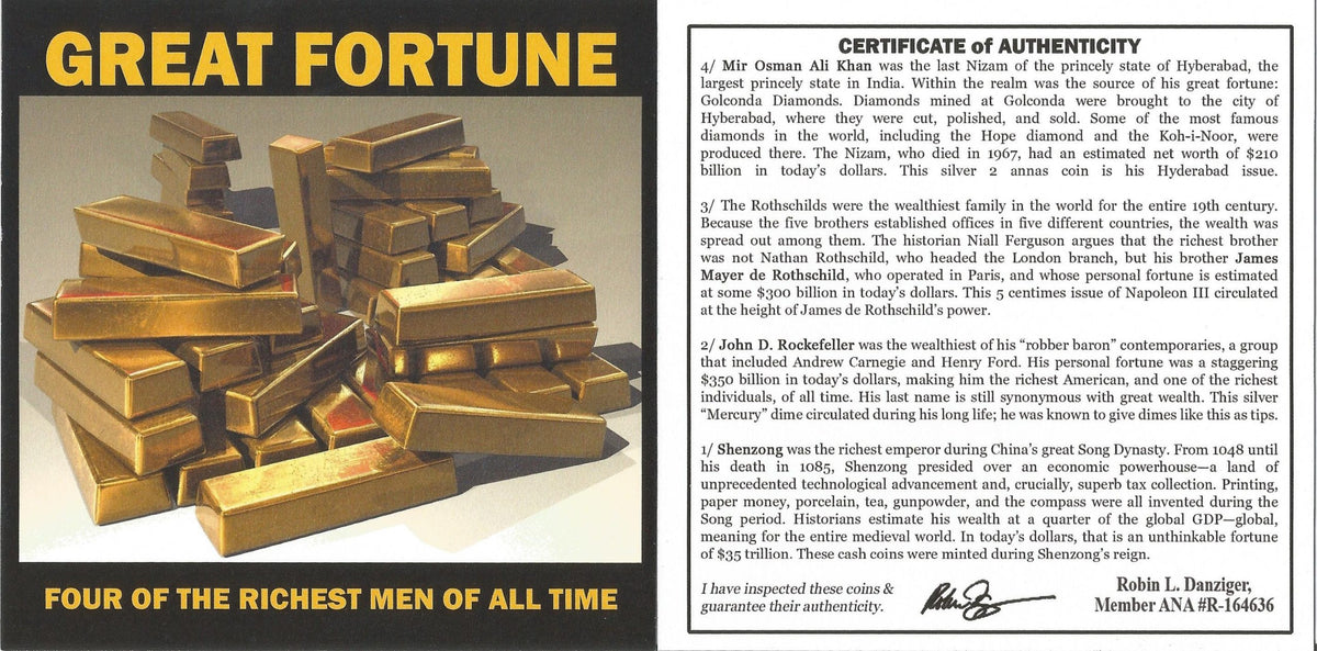 Great Fortune: Four of the Richest Men of All Time Four Coin (Mini Album) - image 5