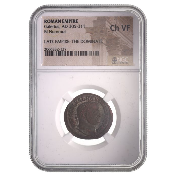 Galerius BI Nummus AD 305-311 NGC CH-VF Ancient Roman Coin