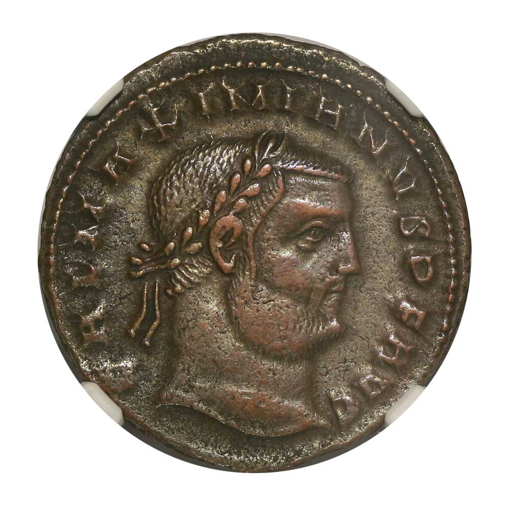 Galerius BI Nummus AD 305-311 NGC XF Ancient Roman Coin — image 2