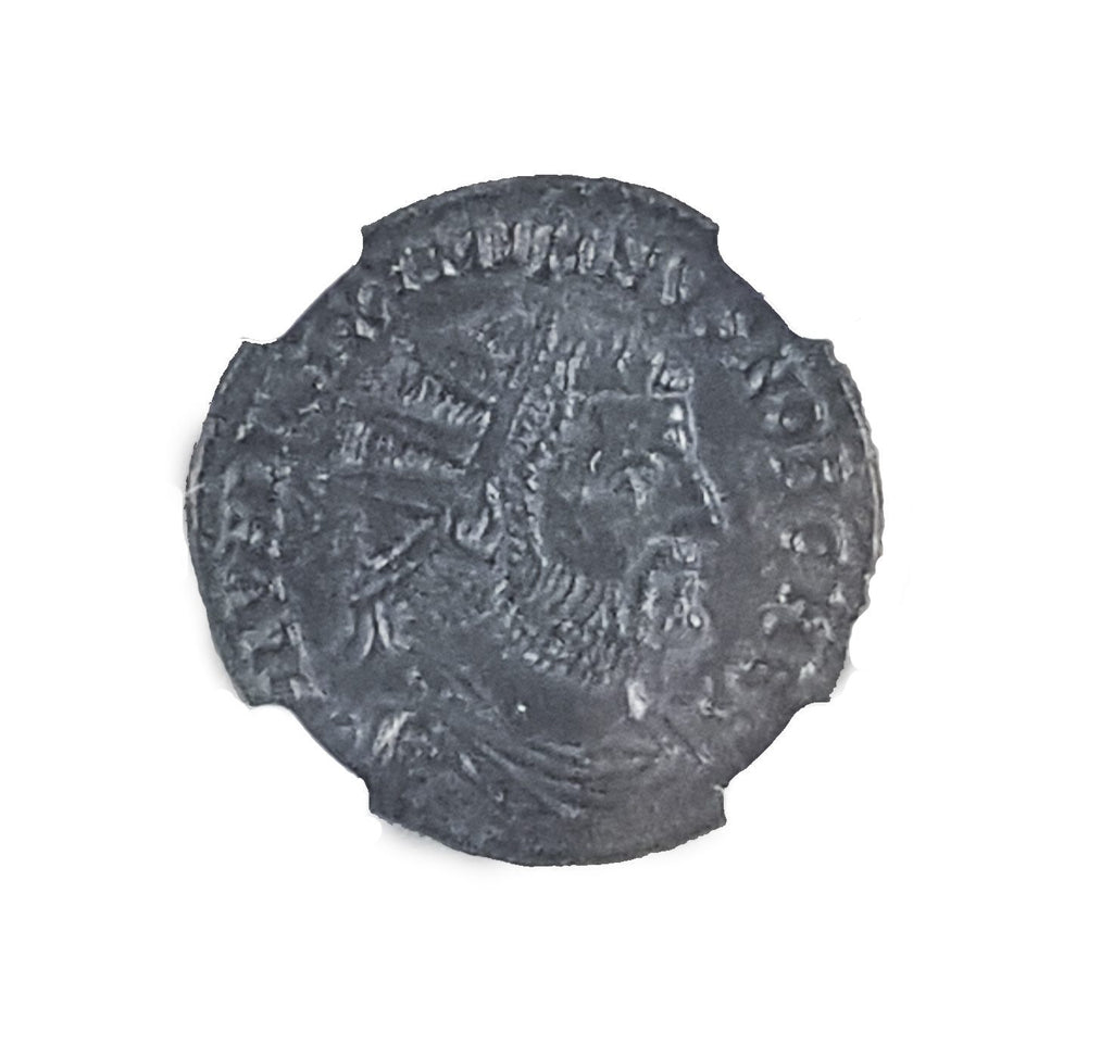 Galerius (AD 293–311) Roman Empire AE Antoninianus NGC AU representative stock photograph 3