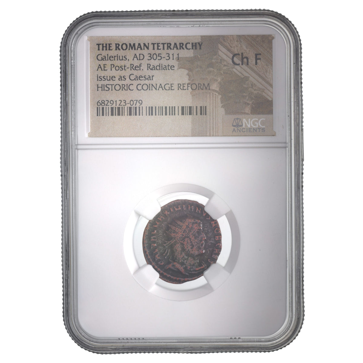 Galerius AE Post-Reform Radiate AD 305-311 NGC CH-F Ancient Roman Coin
