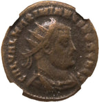 Galerius AE Post-Reform Radiate AD 305-311 NGC F Ancient Roman Coin — image 2