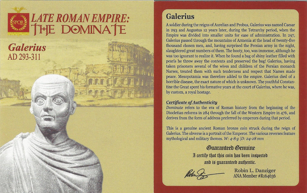 Galerius BI Aurelianianus AD 305-311 NGC XF Ancient Roman Coin — image 2