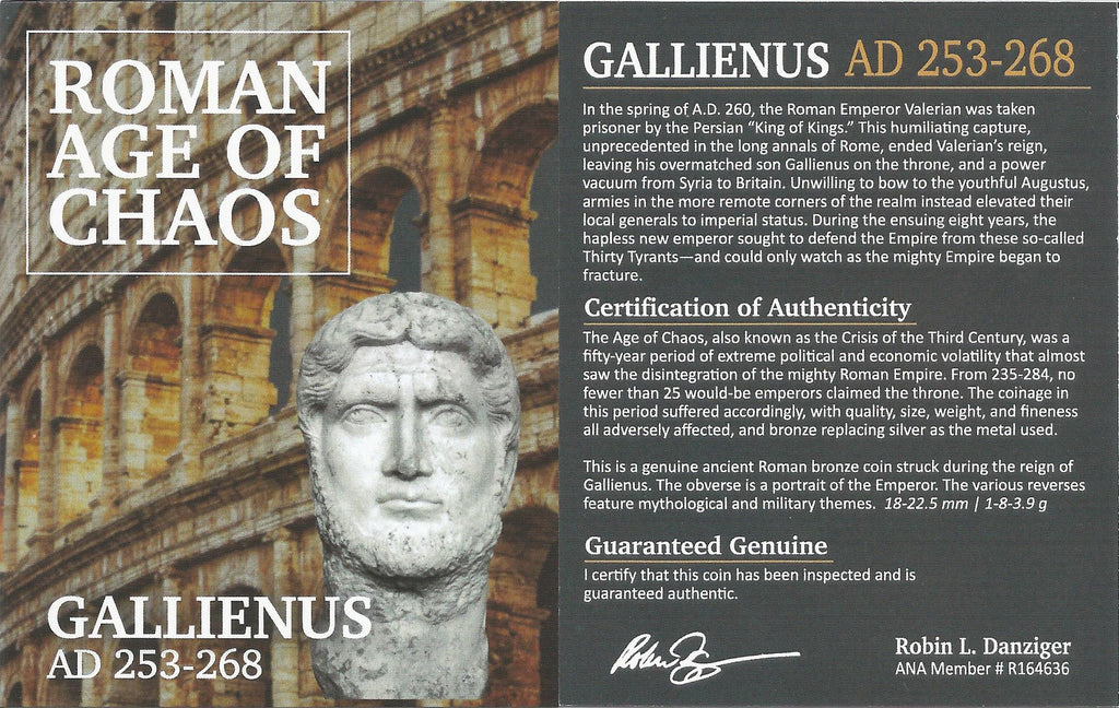 Gallienus BI Double-Denarius AD 253-268 NGC XF Ancient Roman Coin — image 3