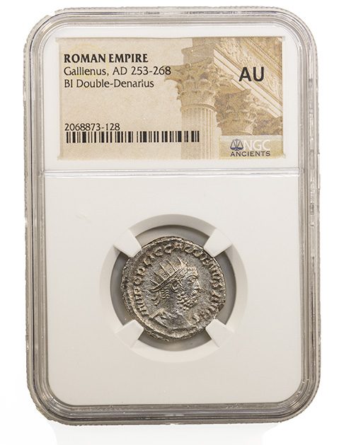 Gallienus (AD 253–268) Roman Empire AR Antoninianus NGC AU representative stock photograph 2