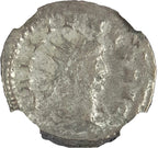 Gallienus (AD 253–268) Roman Empire AR Antoninianus NGC F representative stock photograph 3
