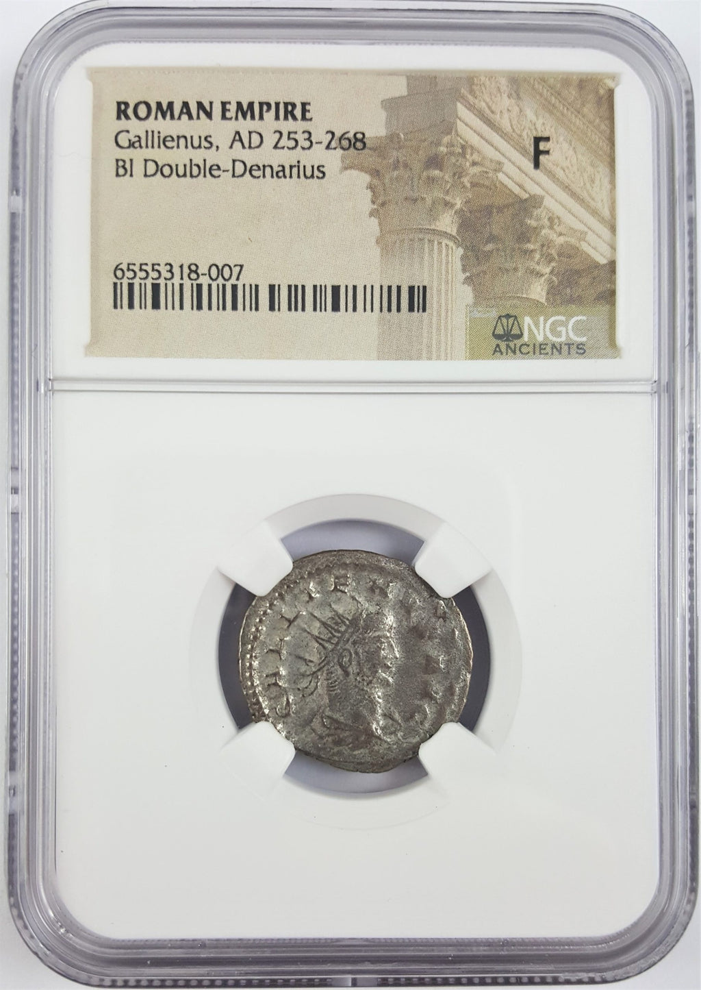 Gallienus (AD 253–268) Roman Empire AR Antoninianus NGC F representative stock photograph