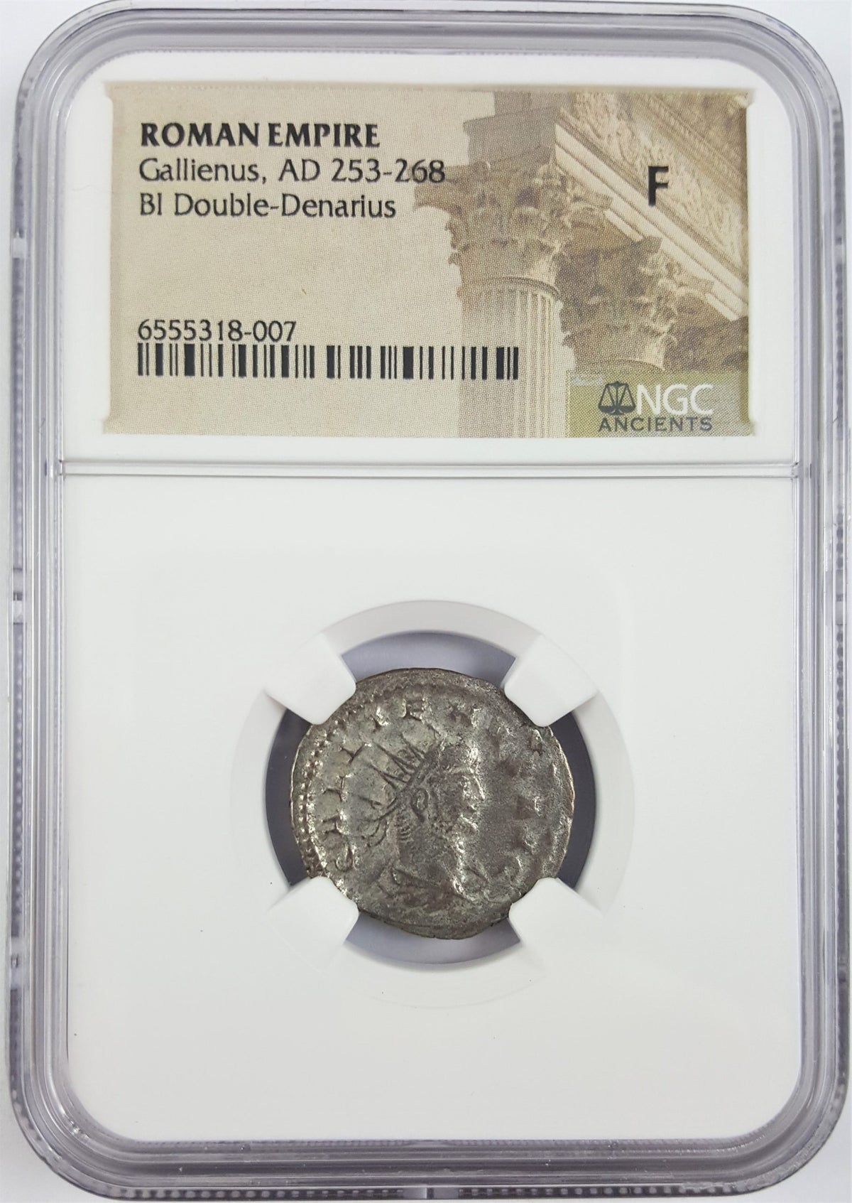 Gallienus (AD 253–268) Roman Empire AR Antoninianus NGC F representative stock photograph
