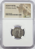 Gallienus (AD 253–268) Roman Empire AR Antoninianus NGC F representative stock photograph 2