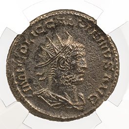 Gallienus BI Double-Denarius AD 253-268 NGC VF Ancient Roman Coin — image 2